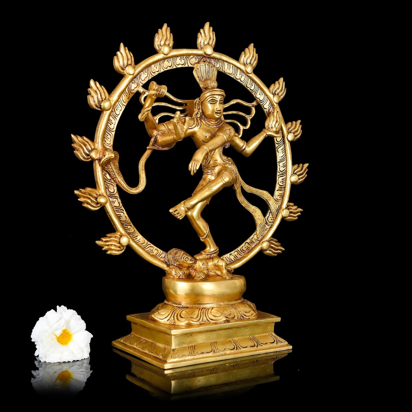 Brass Superfine Nataraja Dancing Shiva Idol (16.5 Inch)
