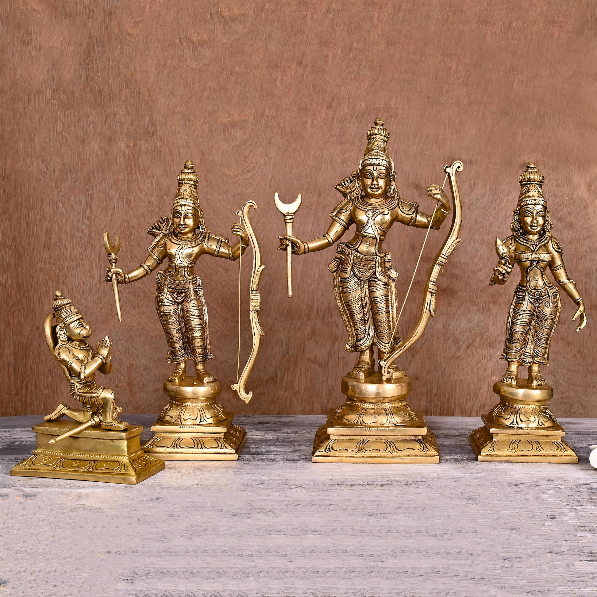Brass Superfine Ram Darbar Statue Set (15 Inch)