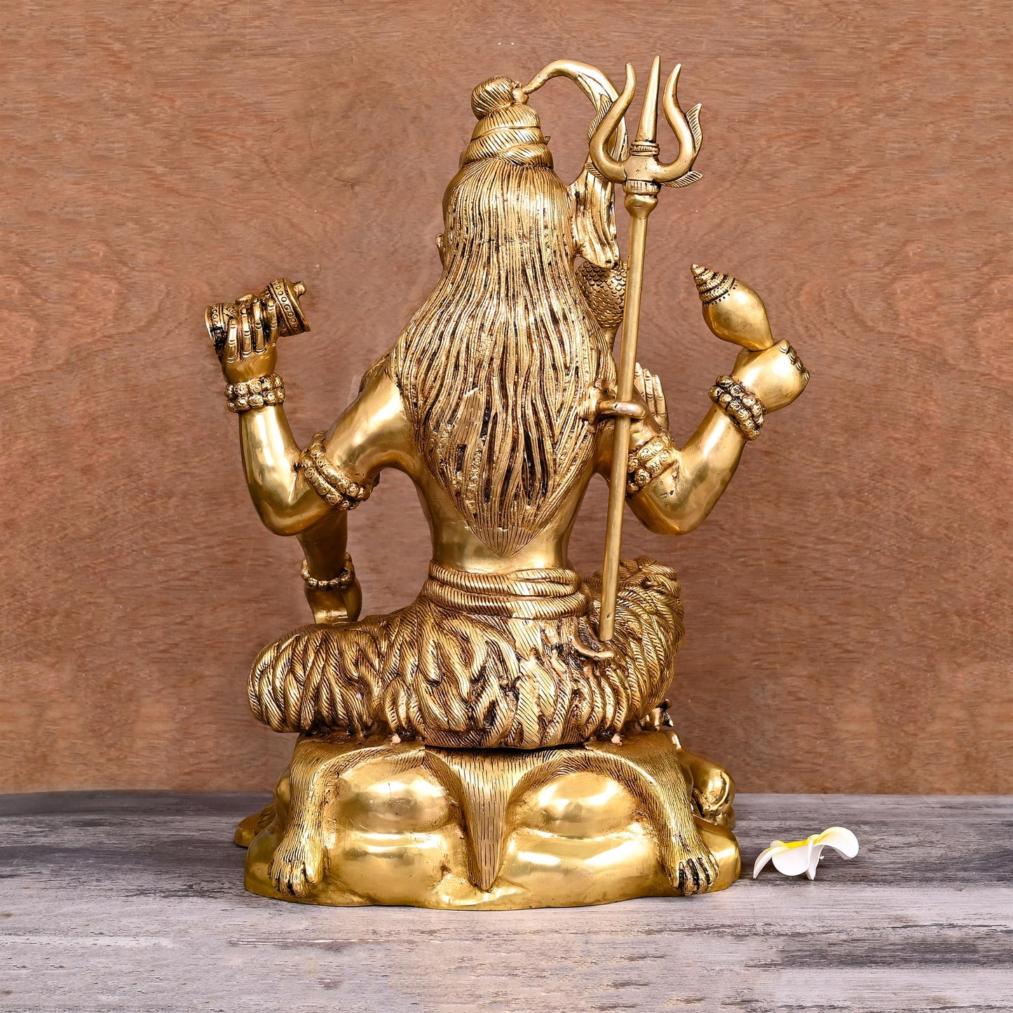 Brass Superfine Lord Shiva Sitting Statue (18.5 Inch)