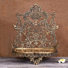 Brass Handcarved Singhasan (20 Inch)