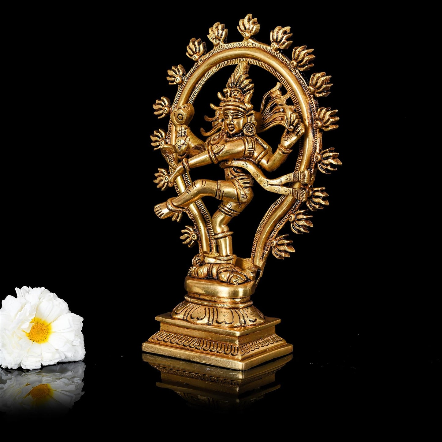 Brass Nataraja Dancing Shiva Superfine Idol (10 Inch)