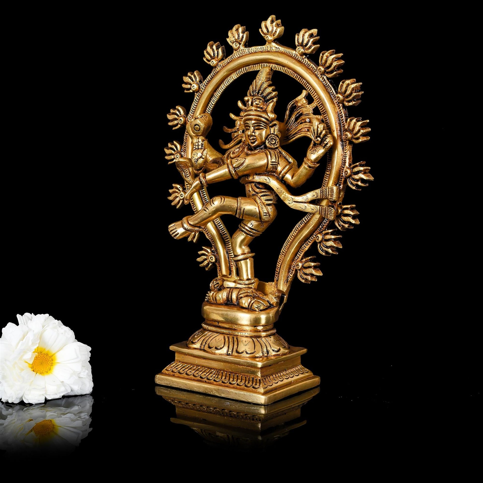 Brass Nataraja Dancing Shiva Superfine Idol (10 Inch)