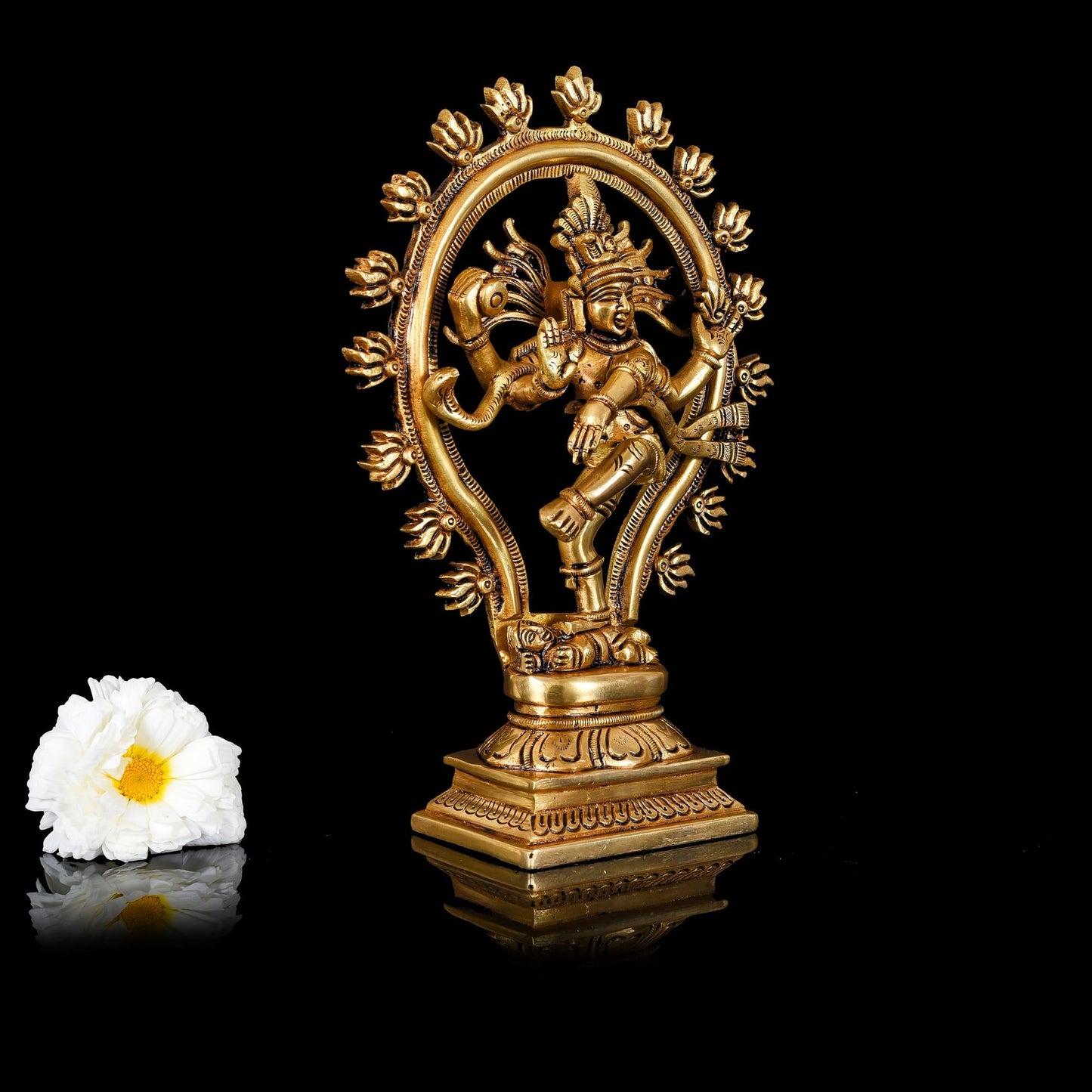Brass Nataraja Dancing Shiva Superfine Idol (10 Inch)