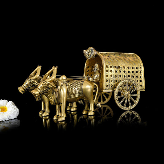 Brass Big Double Bullock Cart (6.5 Inch)