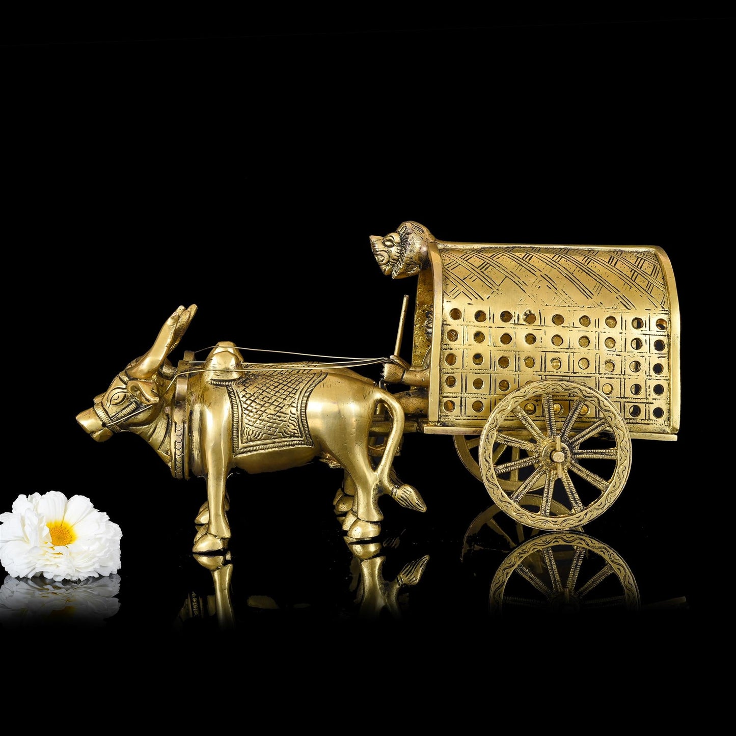 Brass Big Double Bullock Cart (6.5 Inch)