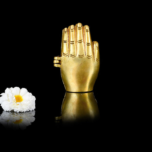 Brass Superfine Ganesha And Lakshmi in Blessing Hands (3 Inch)