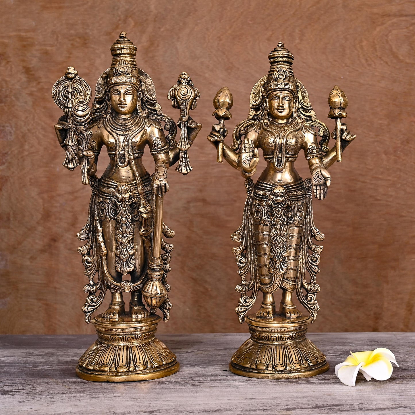Brass Vishnu Lakshmi Set (13 Inch)