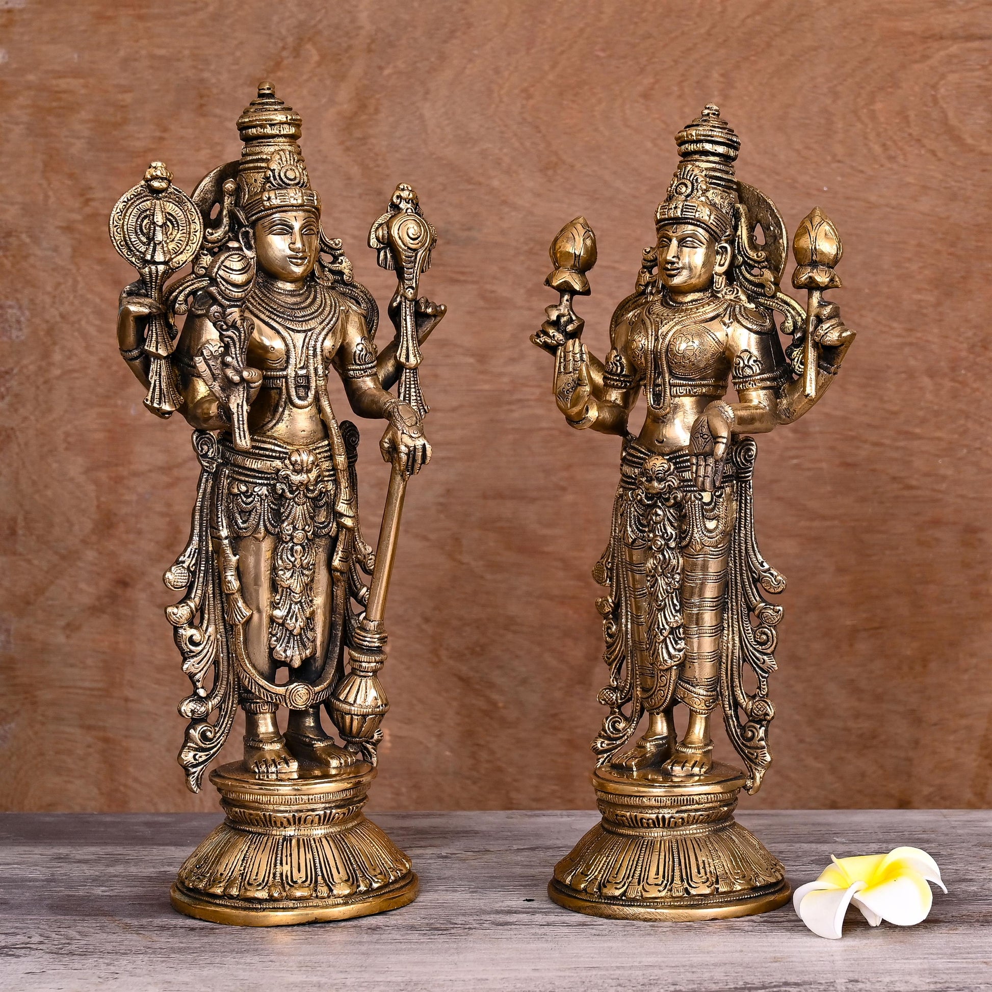 Brass Vishnu Lakshmi Set (13 Inch)