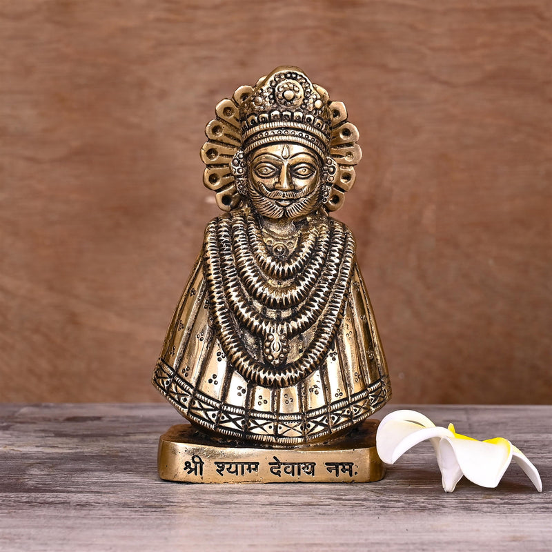 Brass Lord Khatu Shyam Idol (6 Inch)