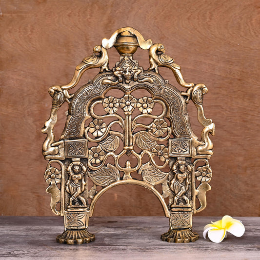 Brass Handcarved Prabhavali Frame (12 Inch)