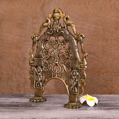 Brass Handcarved Prabhavali Frame (12 Inch)