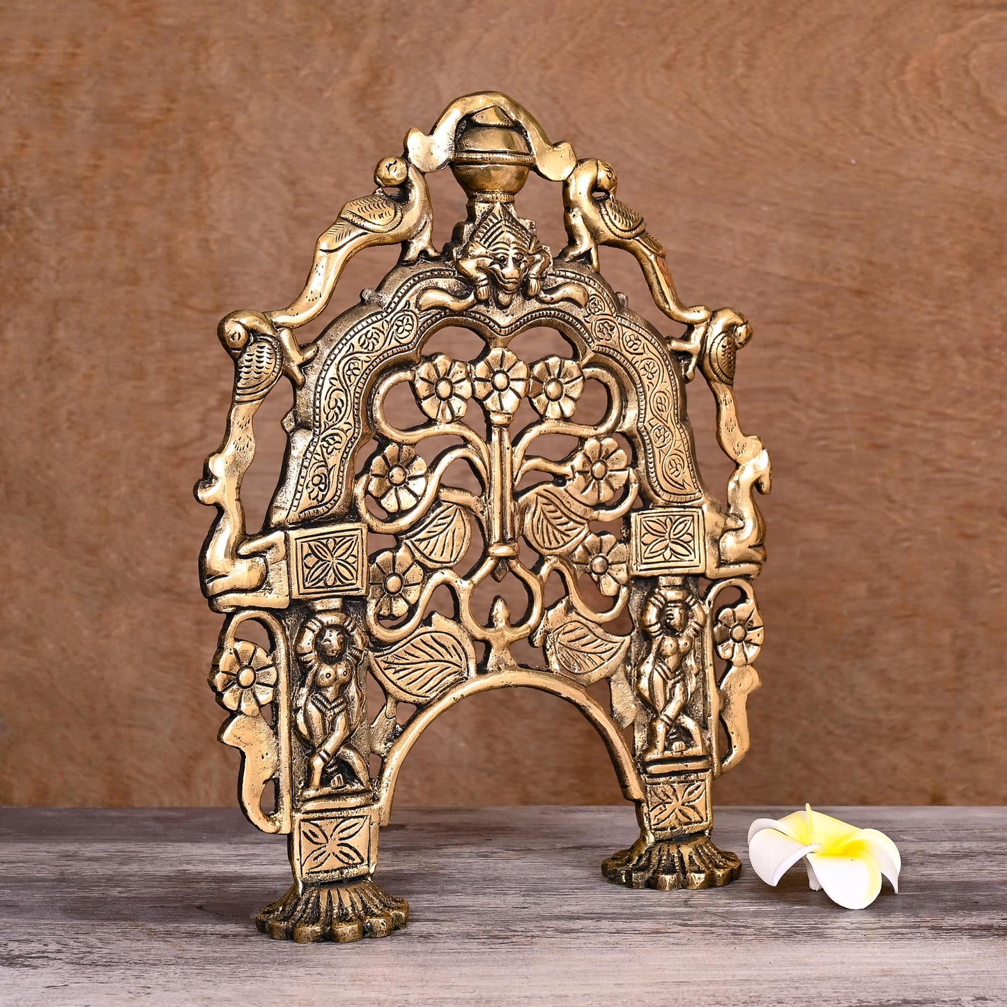 Brass Handcarved Prabhavali Frame (12 Inch)