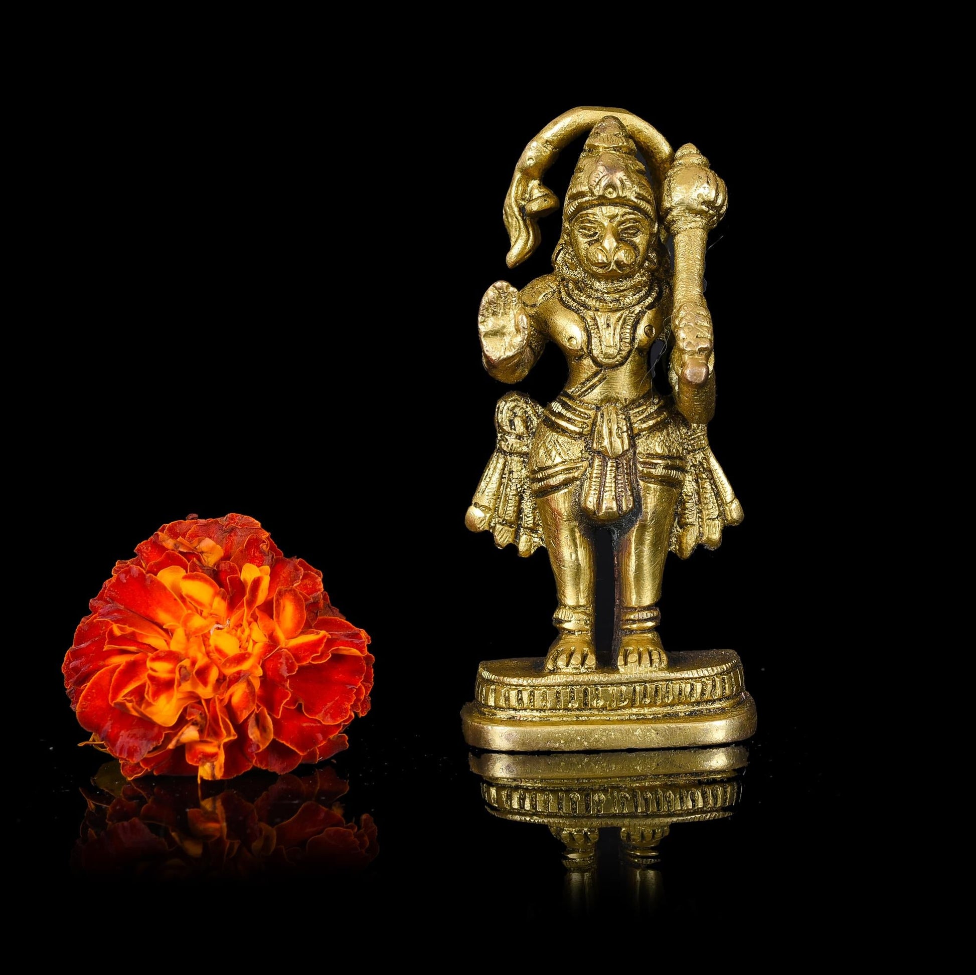 Brass Standing Hanuman Idol (4 Inch)
