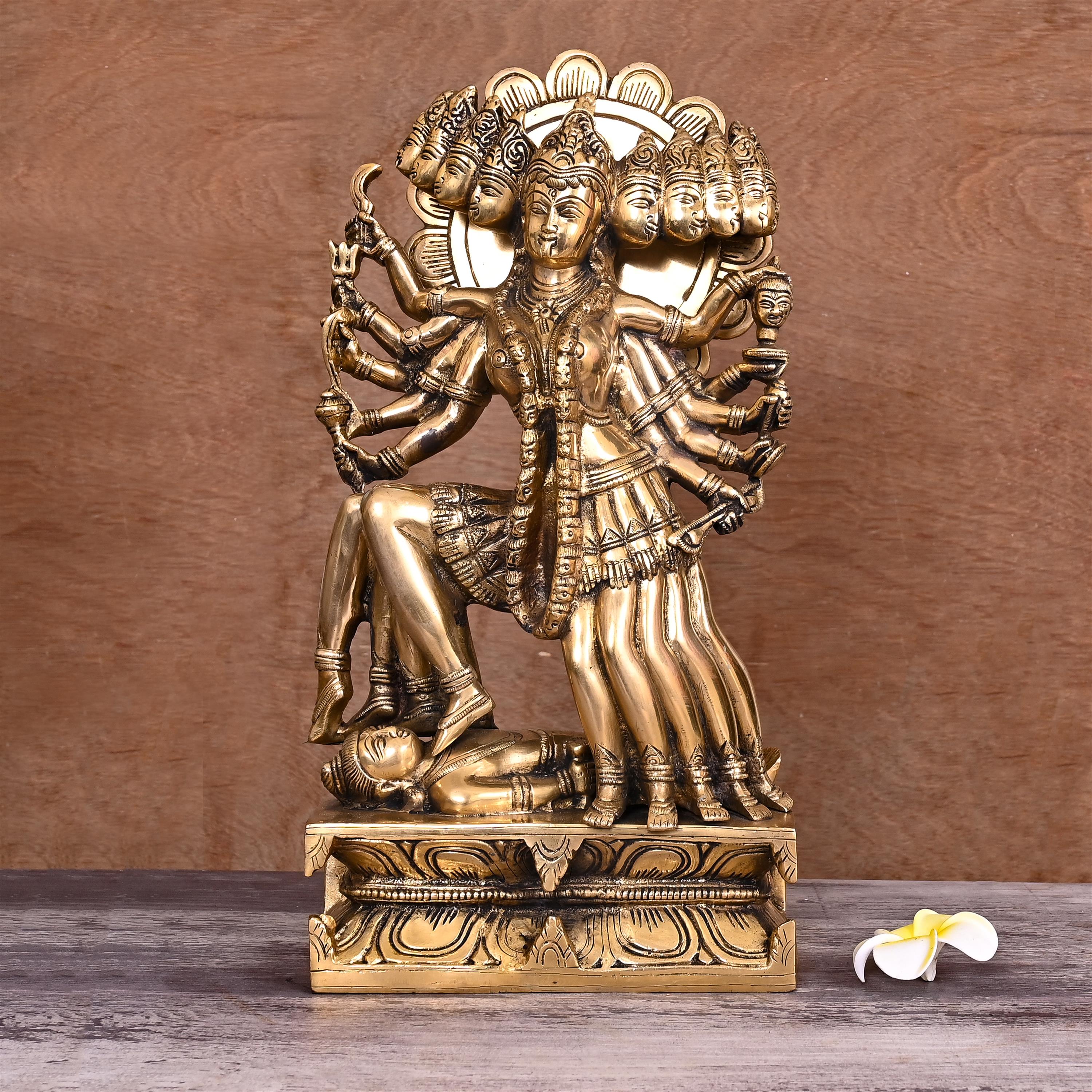 Brass Goddess Kali Idol (15 Inch)