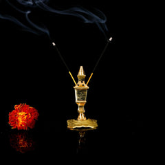 Brass Incense Holder/Agardan Pair (3.2 Inch)