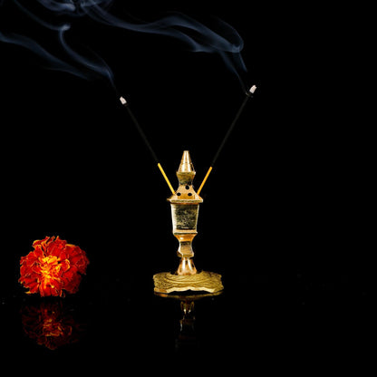 Brass Incense Holder/Agardan Pair (3.2 Inch)