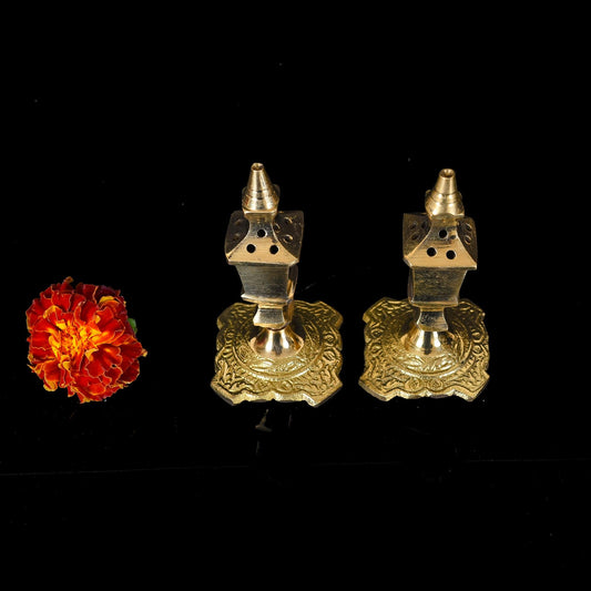Brass Incense Holder/Agardan Pair (3.2 Inch)