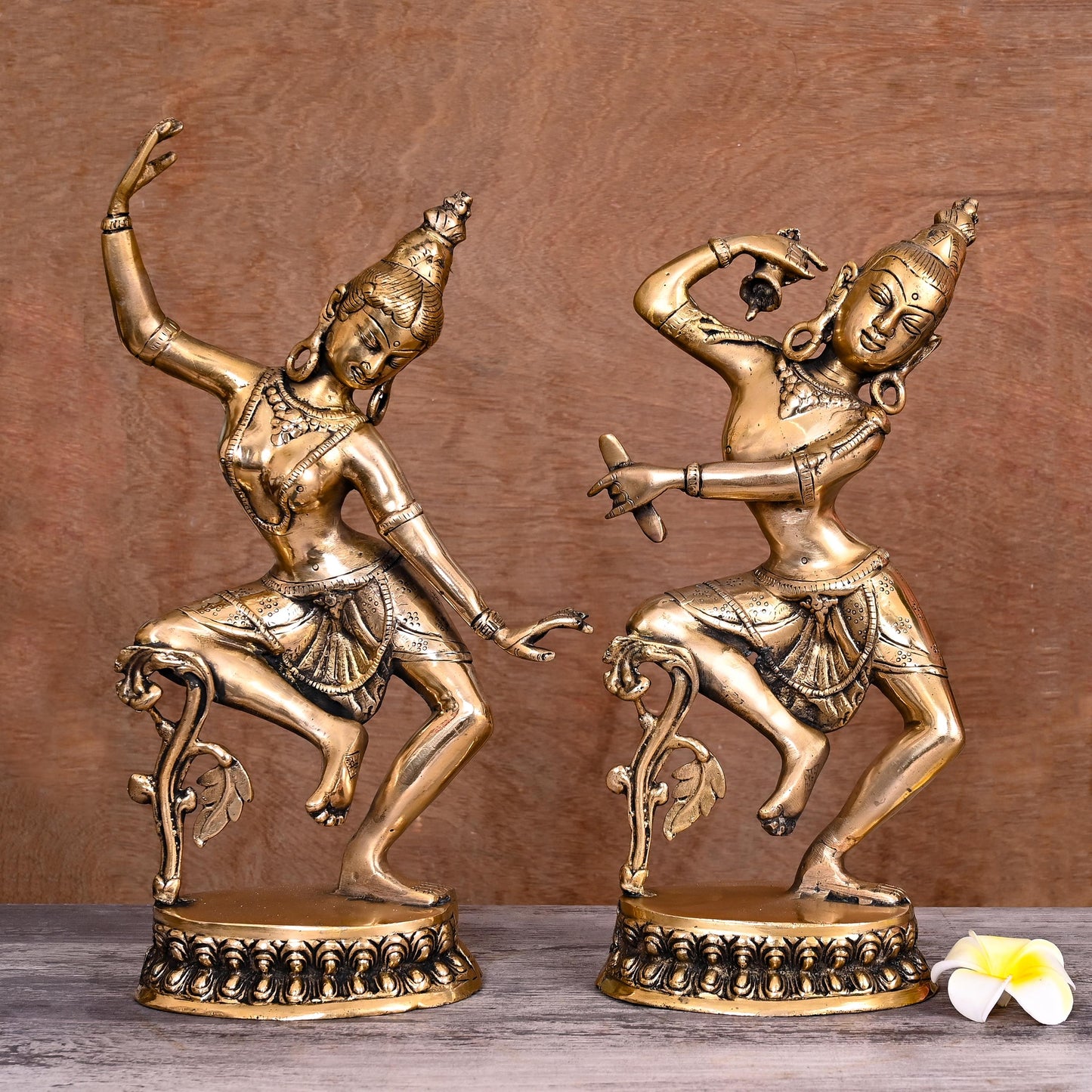 Brass Vintage Dancing Shiva Parvati Statue (15″)