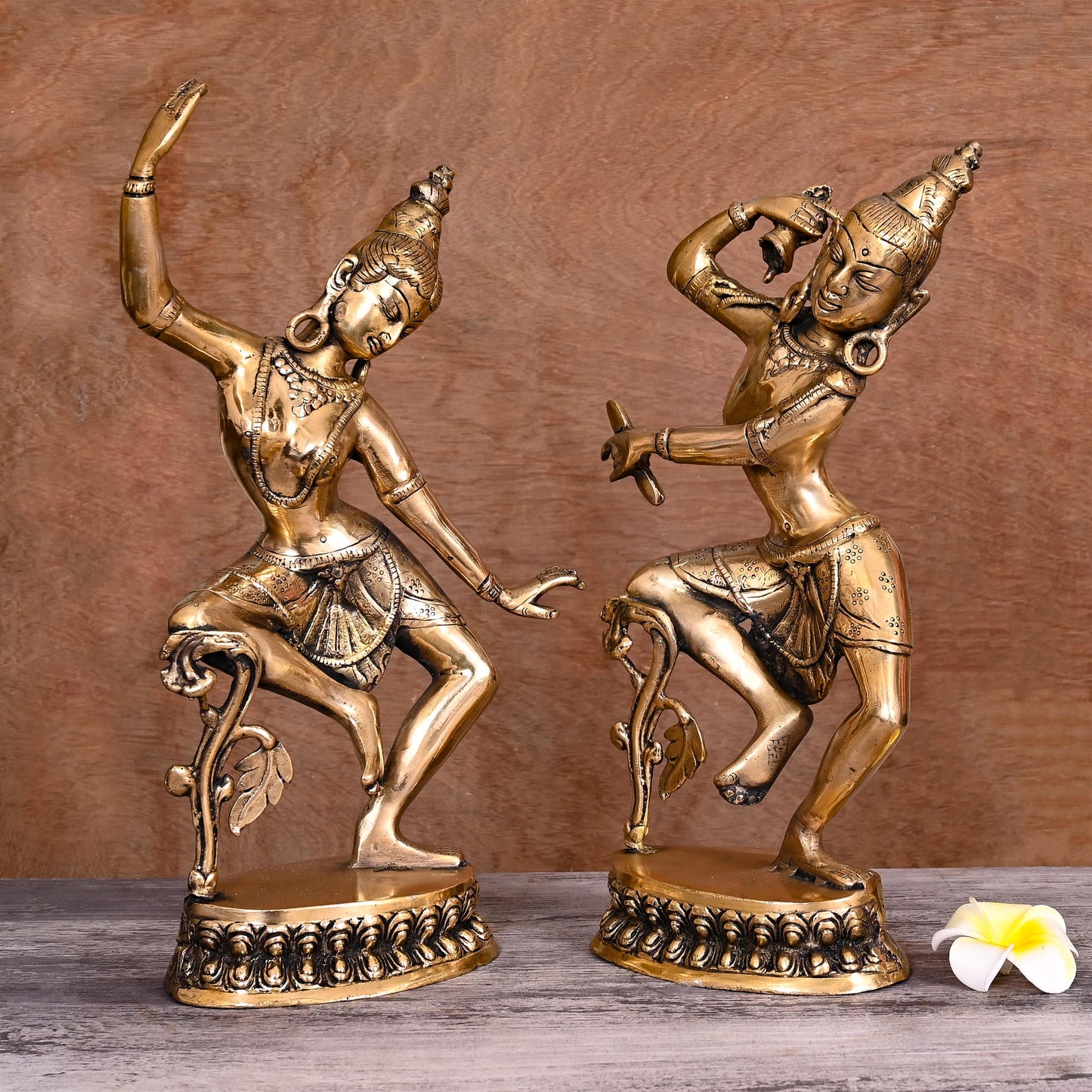 Brass Vintage Dancing Shiva Parvati Statue (15″)