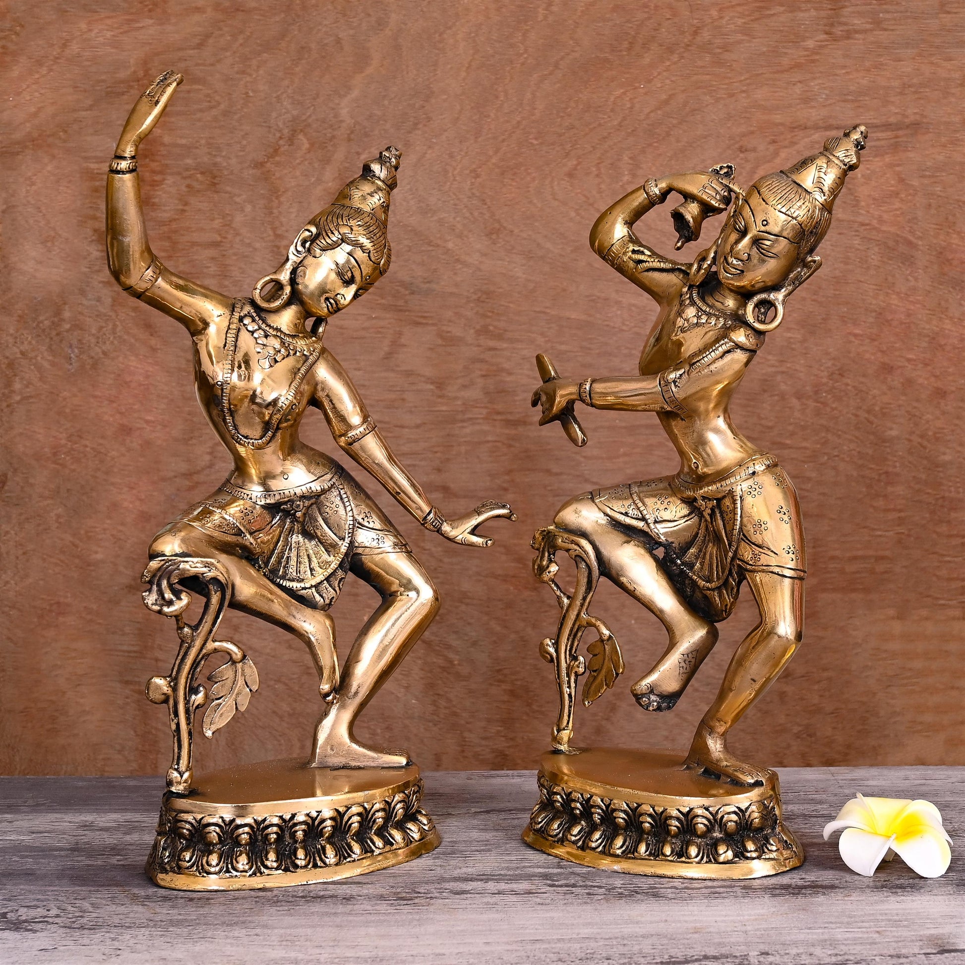 Brass Vintage Dancing Shiva Parvati Statue (15″)