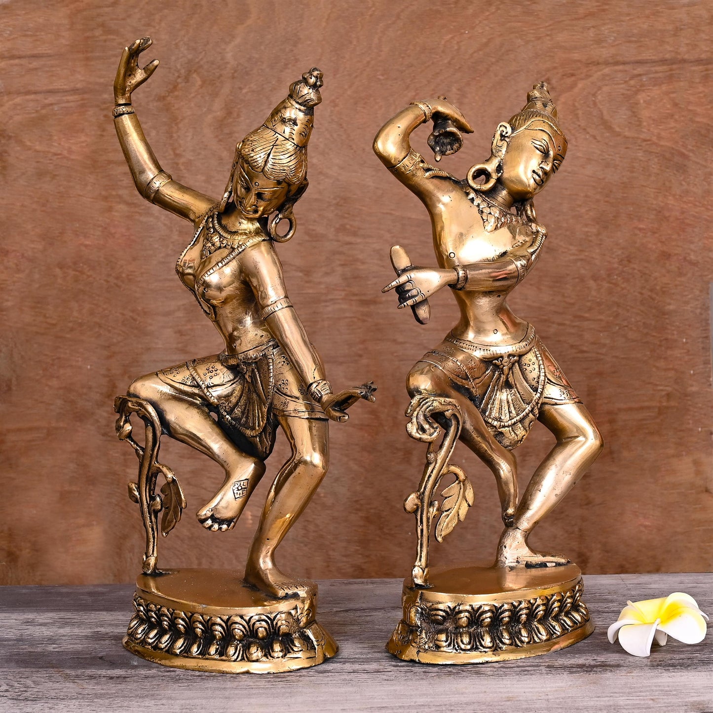 Brass Vintage Dancing Shiva Parvati Statue (15″)