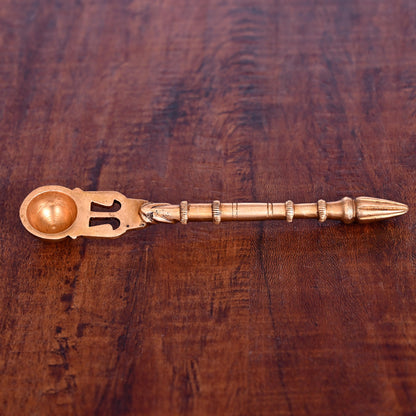 Copper Pooja Ahuti Spoon (5.5 Inch)
