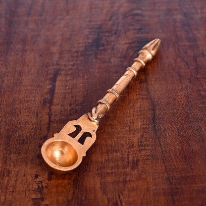 Copper Pooja Ahuti Spoon (5.5 Inch)