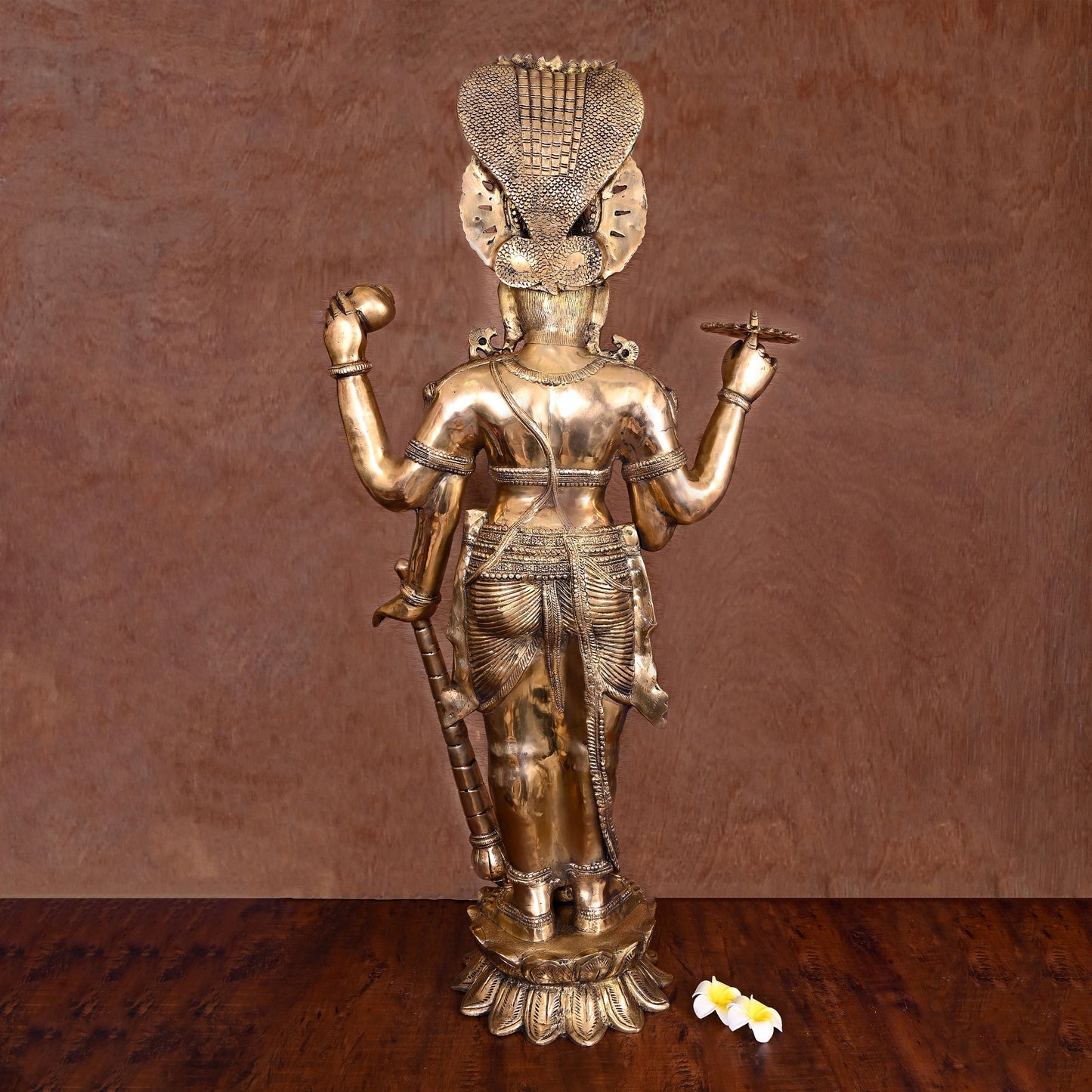 Brass Standing Lord Vishnu Statue (41 Inch)