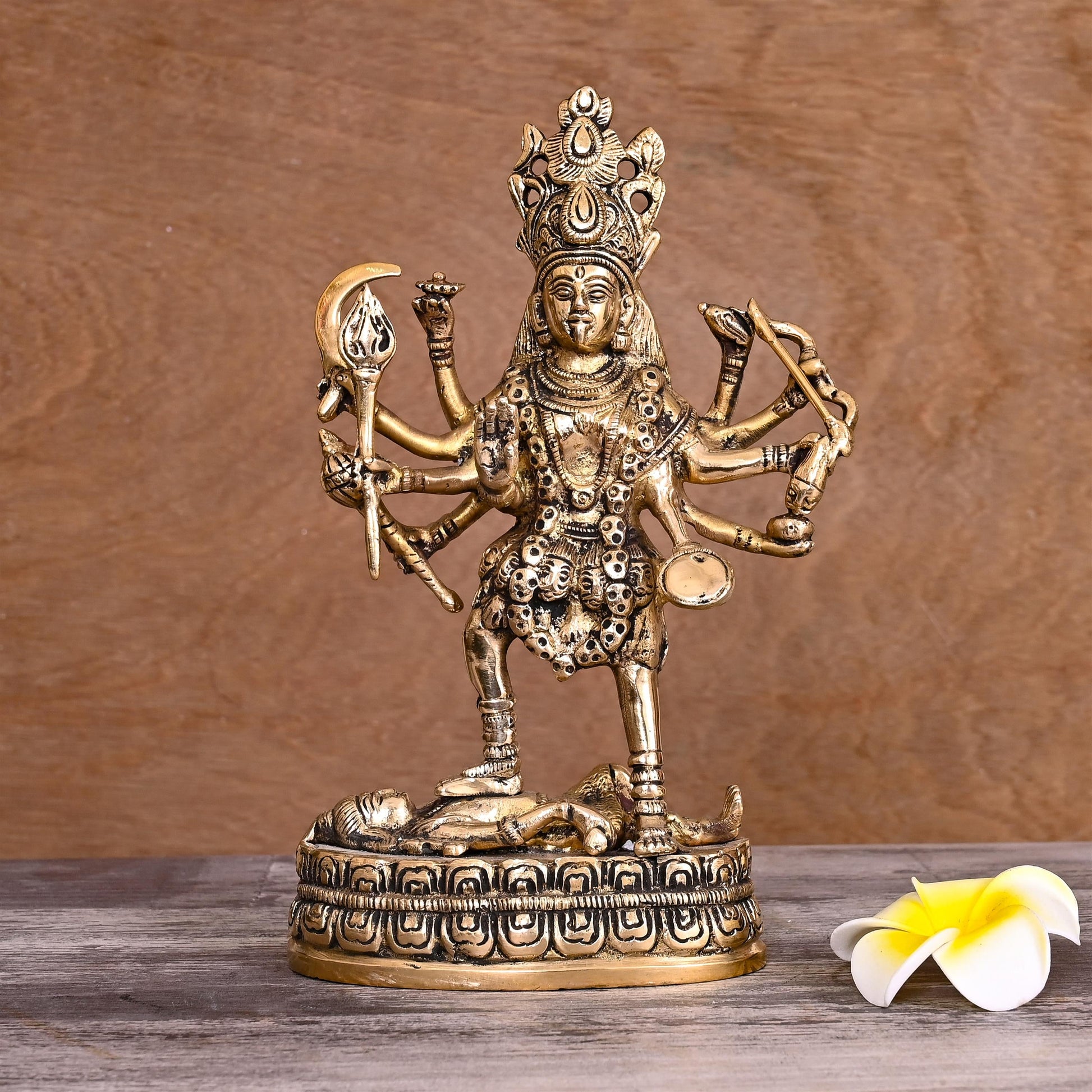 BRASS GODDESS KALI IDOL (9")