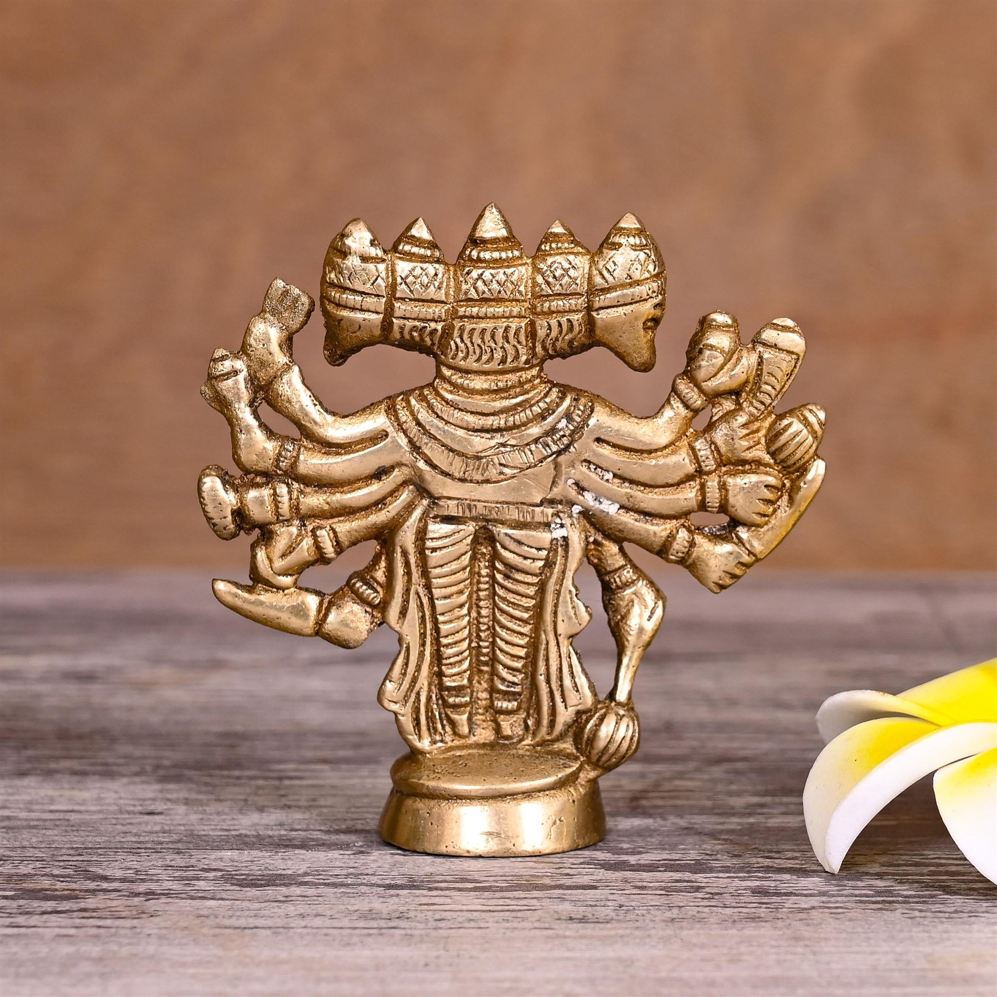 Brass Panchmukhi Hanuman Idol (4 Inch)
