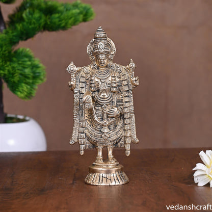 Brass Tirupati Balaji/Venkateshwar Idol (6 Inch)