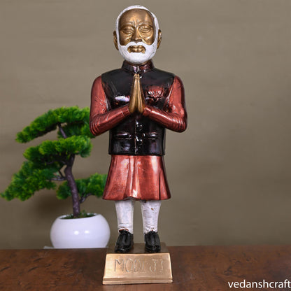 Brass Pm Narendra Modi Statue (18.5 Inch)