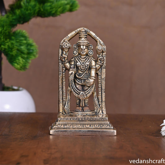 Brass Tirupati Balaji/Venkateshwar Idol (5.8 Inch)