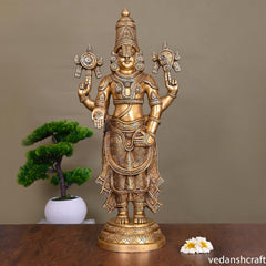 Brass Superfine Tirupati Balaji/Venkateshwar Idol (24 Inch)