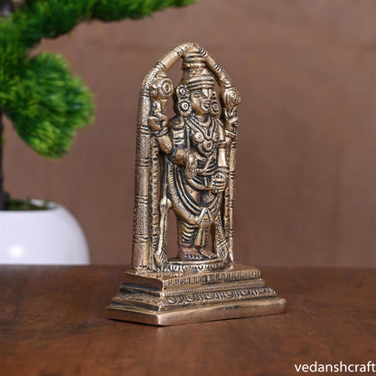 Brass Tirupati Balaji/Venkateshwar Idol (5.8 Inch)