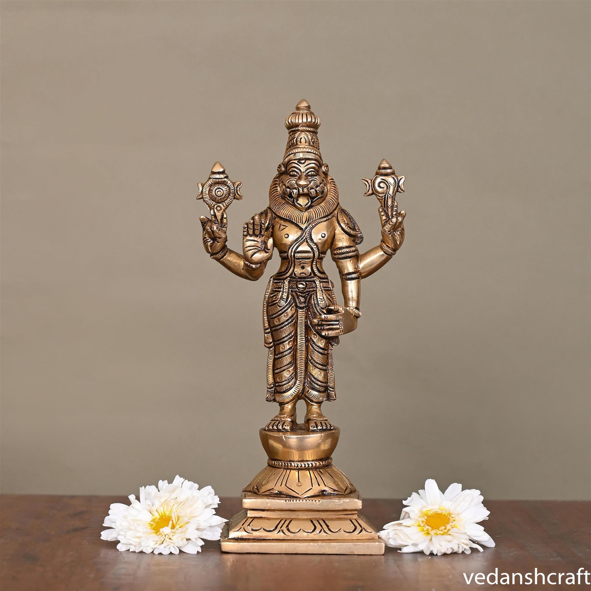 Brass Superfine Dashavatara /Vishnu Avatars Statue Set (10 Inch)