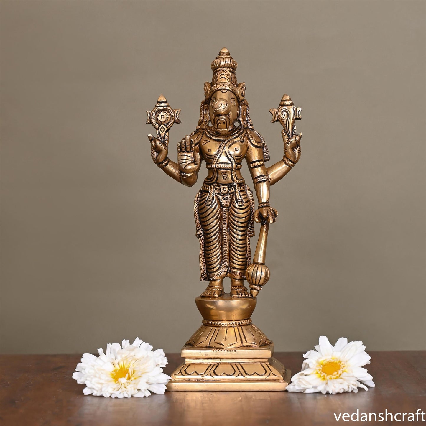 Brass Superfine Dashavatara /Vishnu Avatars Statue Set (10 Inch)