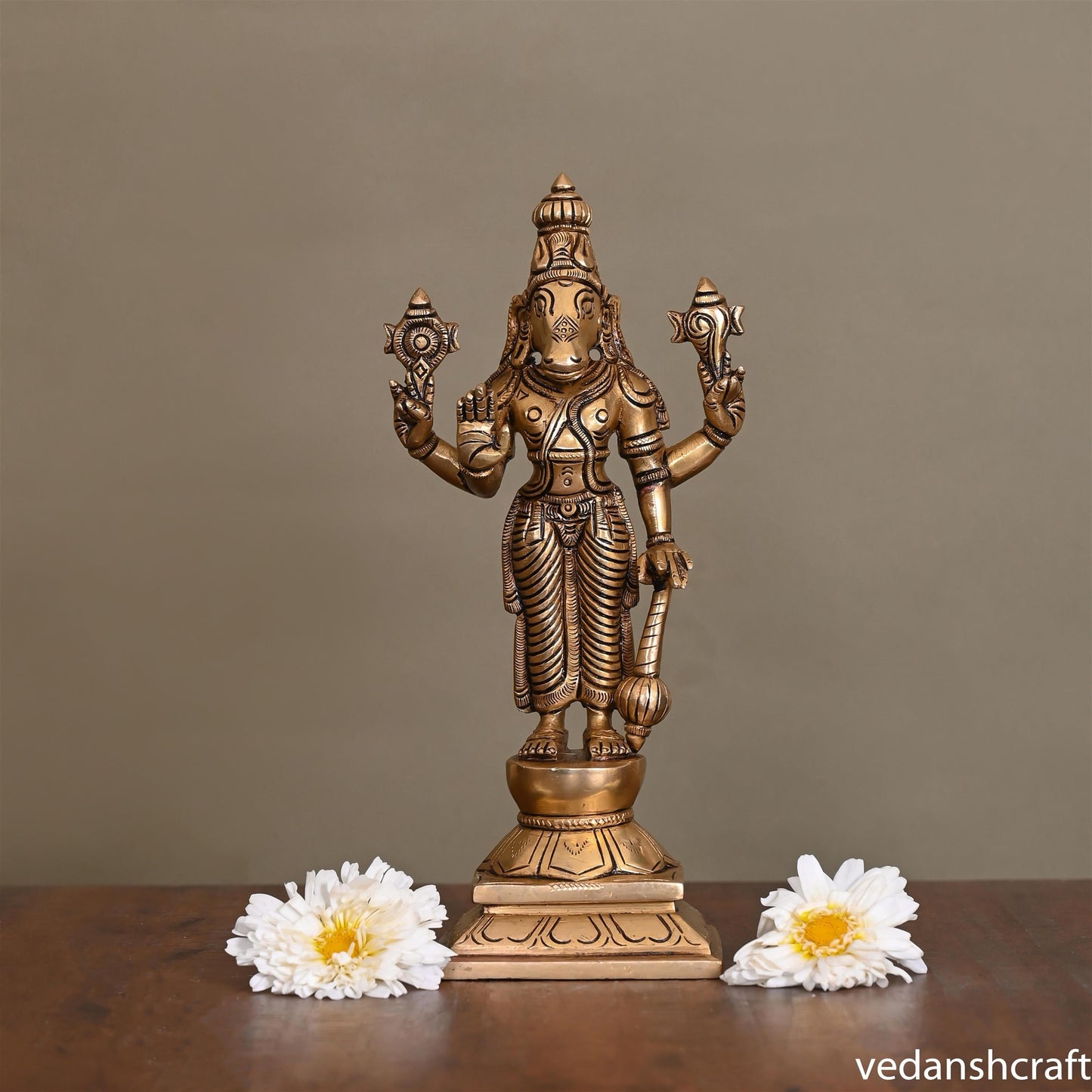 Brass Superfine Dashavatara /Vishnu Avatars Statue Set (10 Inch)