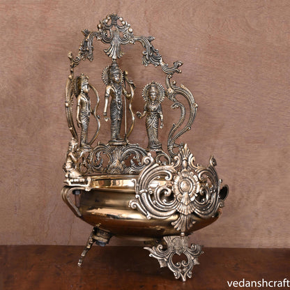 Brass Traditional Ram Darbar Urli (21.5 Inch)