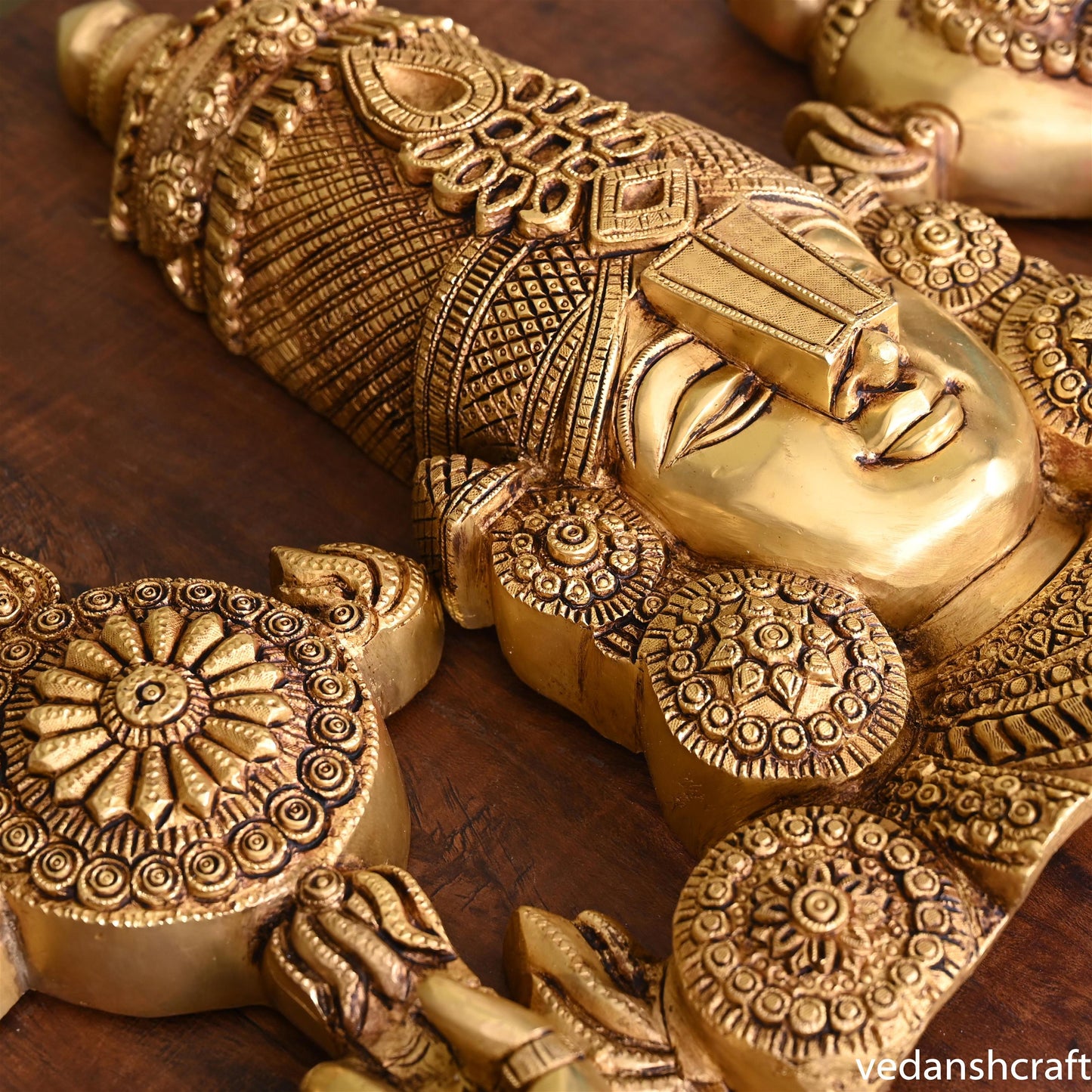 Brass Tirupati Balaji/Venkateshwar Face Wall Hanging