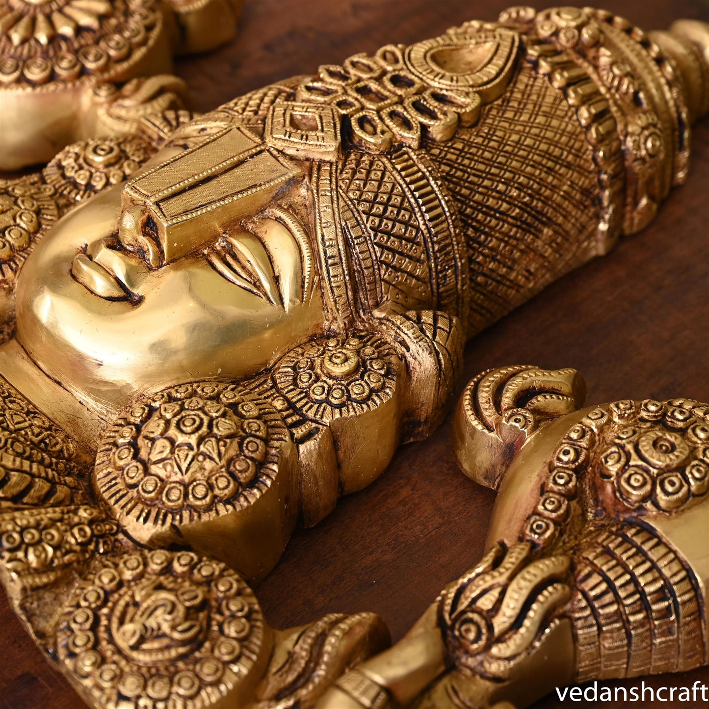 Brass Tirupati Balaji/Venkateshwar Face Wall Hanging