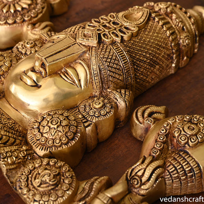 Brass Tirupati Balaji/Venkateshwar Face Wall Hanging