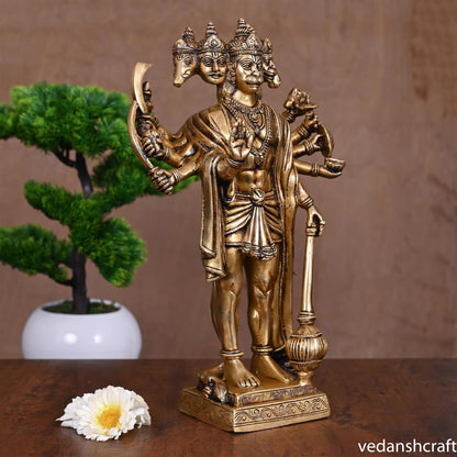 Brass Superfine Panchmukhi Hanuman Idol (14 Inch)