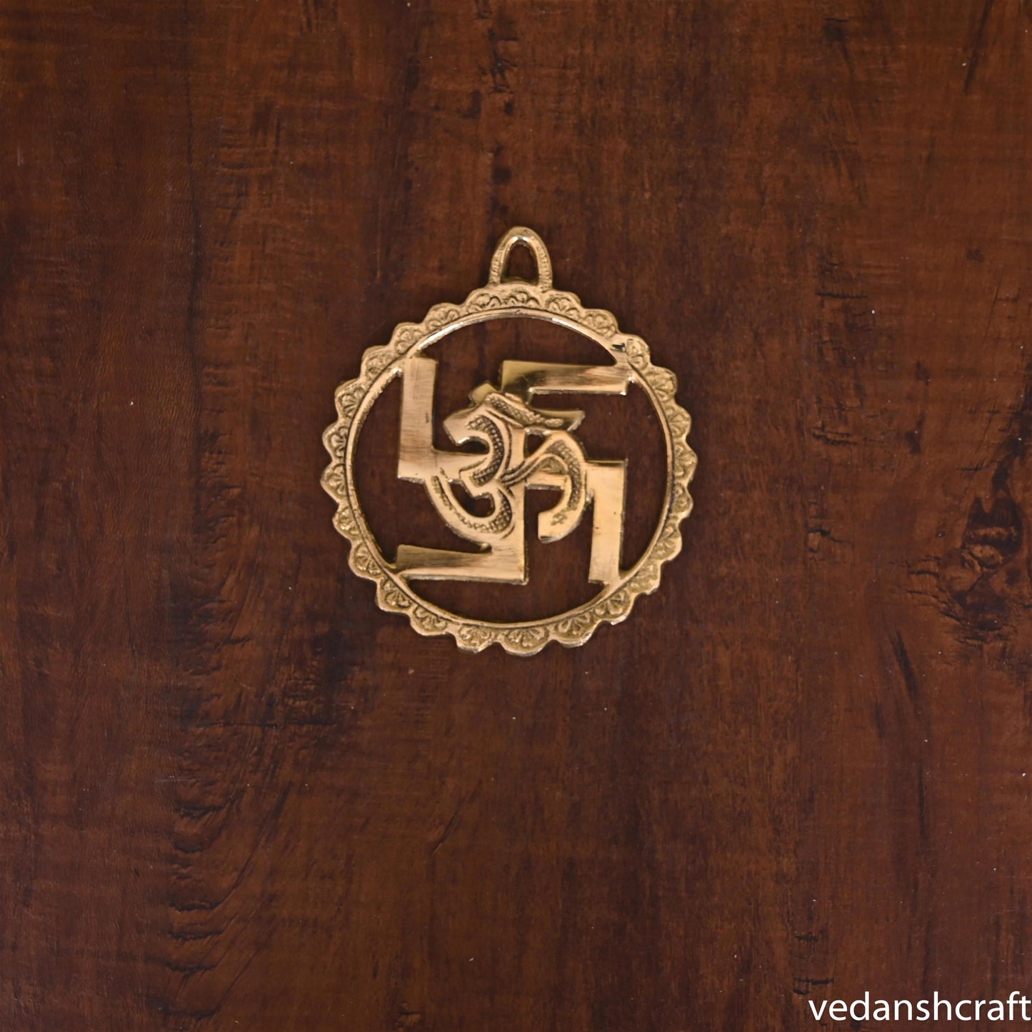 Brass Swastik Om Wall Hanging