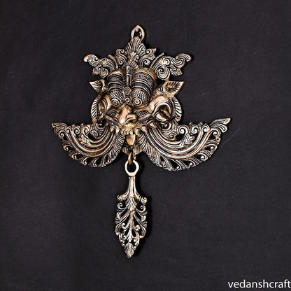 BRASS YALI FACE DOOR KNOCKER (12 INCH)