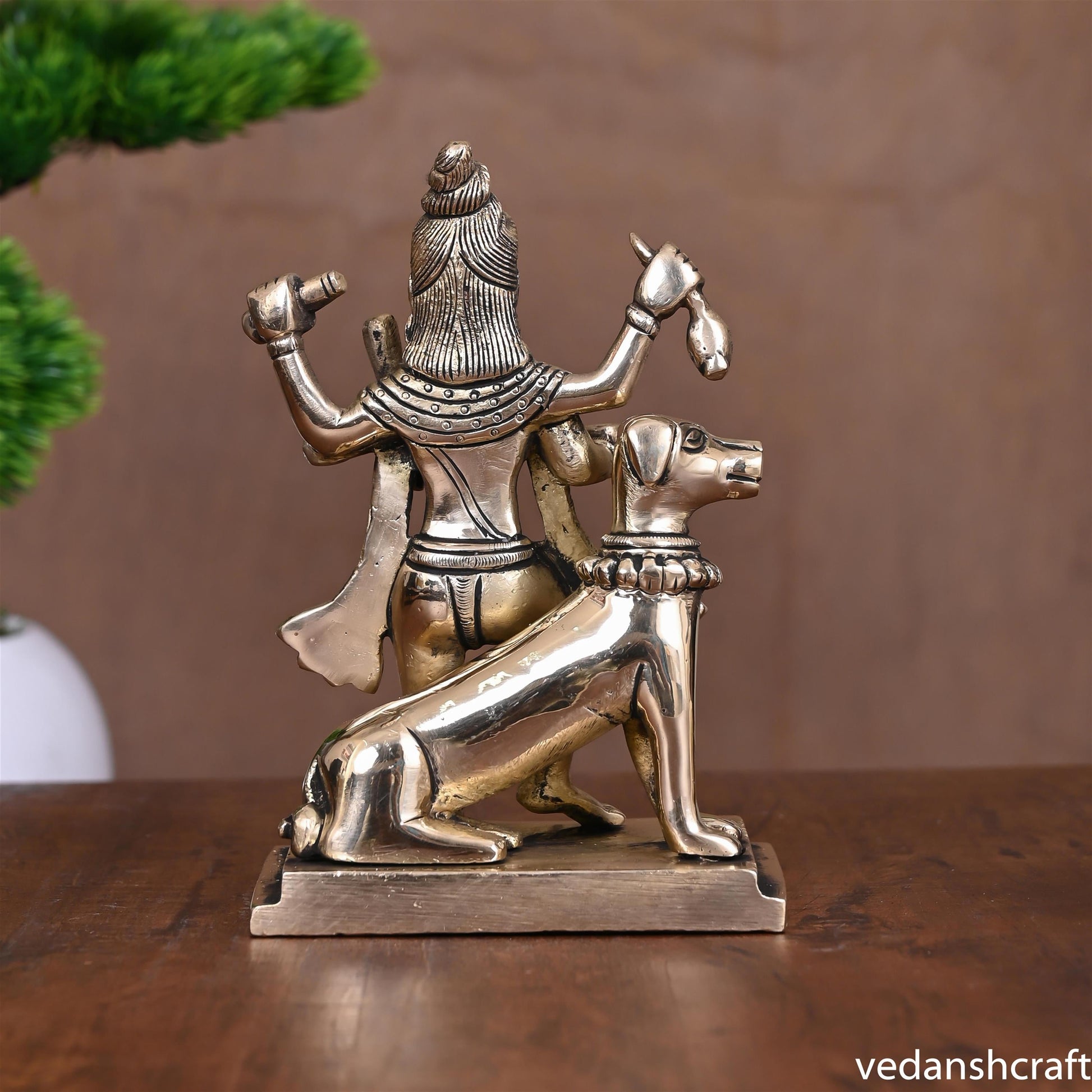 Brass Kal Bhairav Idol (6.2 Inch)