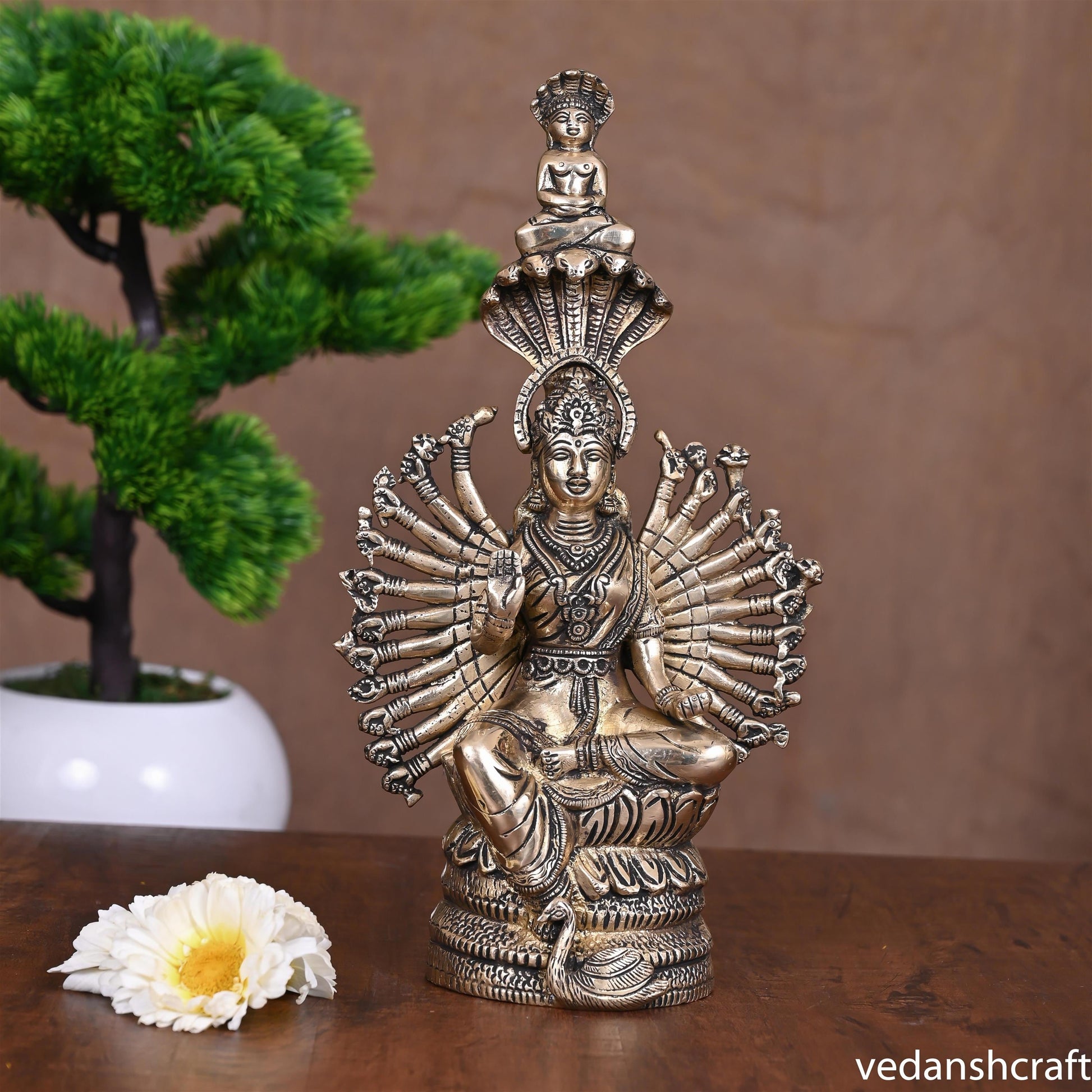 Brass Goddess Padmavati Idol (11 Inch)