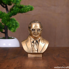 Brass Bhimrao Ambedkar Bust Statue (5.8")