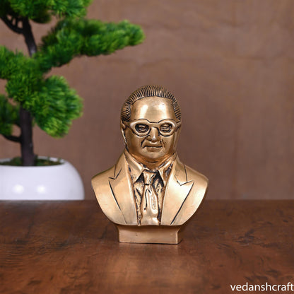 Brass Bhimrao Ambedkar Bust Statue (5.8")