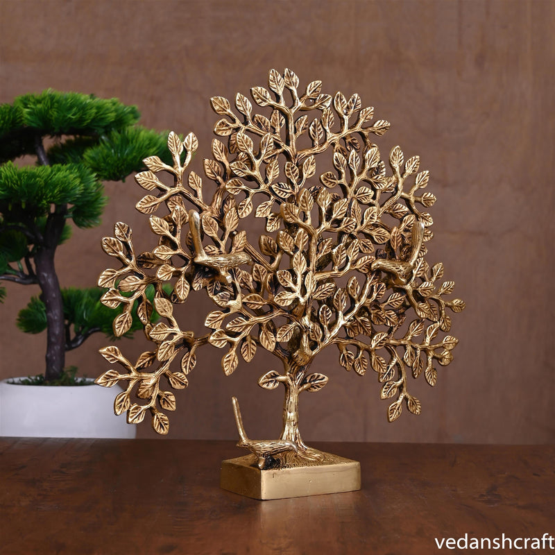 Brass Kalpvriksha Table Decor (11 Inch)